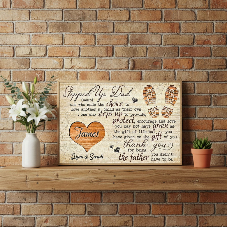 Bonus Dad's Canvas - Personalized Quote Art for Father's Day Gift Bonus Dad's Canvas - Personalized Quote Art for Father's Day Gift