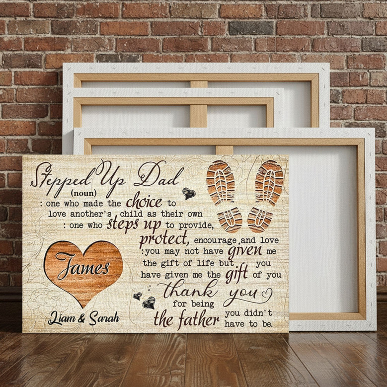Bonus Dad's Canvas - Personalized Quote Art for Father's Day Gift Bonus Dad's Canvas - Personalized Quote Art for Father's Day Gift