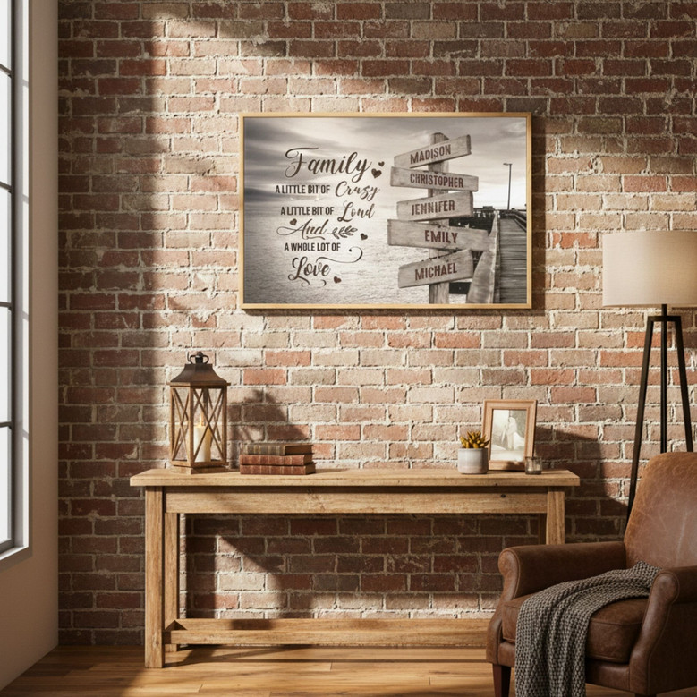 Custom Family Street Sign Canvas - Heartfelt Gift for Mom & Dad