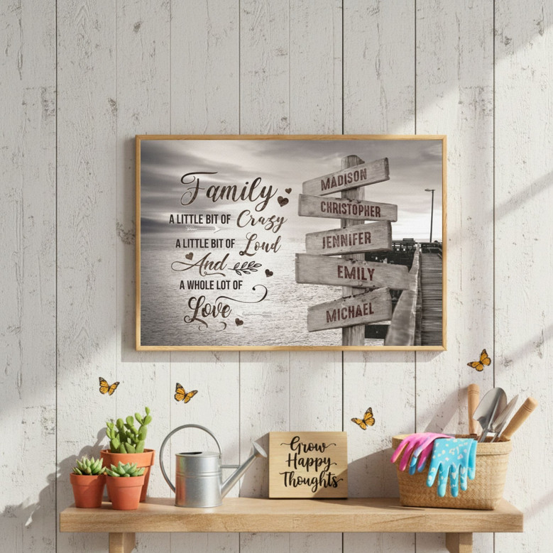 Custom Family Street Sign Canvas - Heartfelt Gift for Mom & Dad