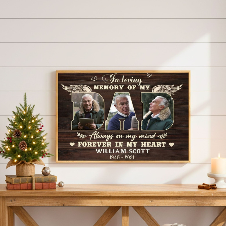 Dad's Memorial Canvas - Heartfelt Personalized Bereavement Art