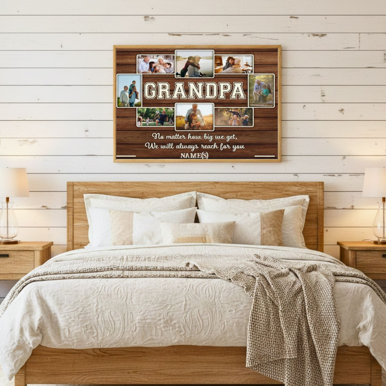 Grandpa's Love - Custom Photo Memorial Keepsake Canvas Gift