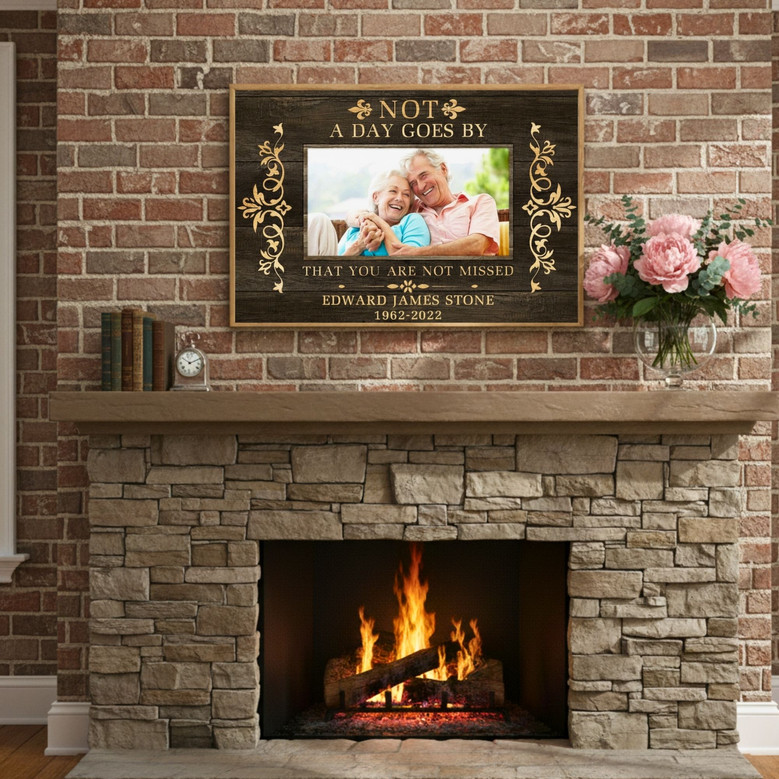 Heaven's Embrace Memorial Canvas - Photo Tribute for Loved Ones