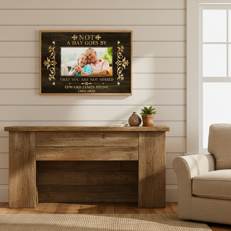 Heaven's Embrace Memorial Canvas - Photo Tribute for Loved Ones