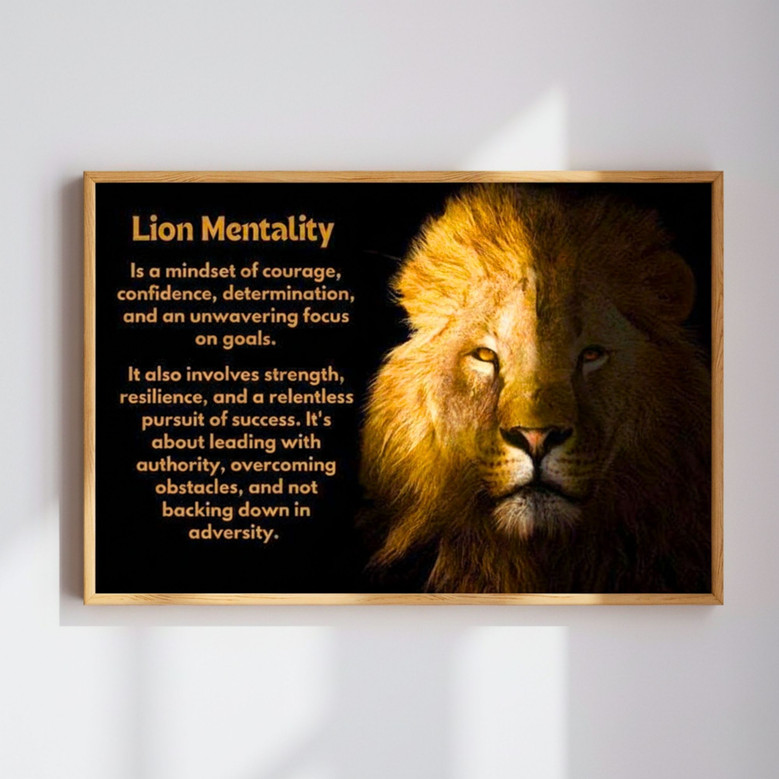 Inspirational Lion Dad Canvas Art For Living Room Inspirational Quote Motivational Gift For Men