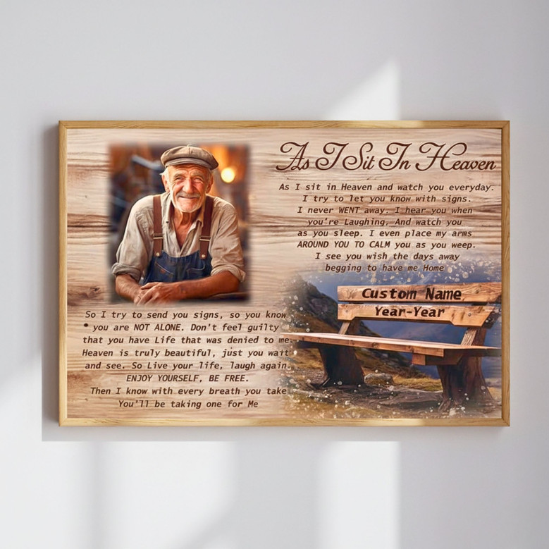 In Loving Memory Canvas - Personalized Dad Remembrance Gift
