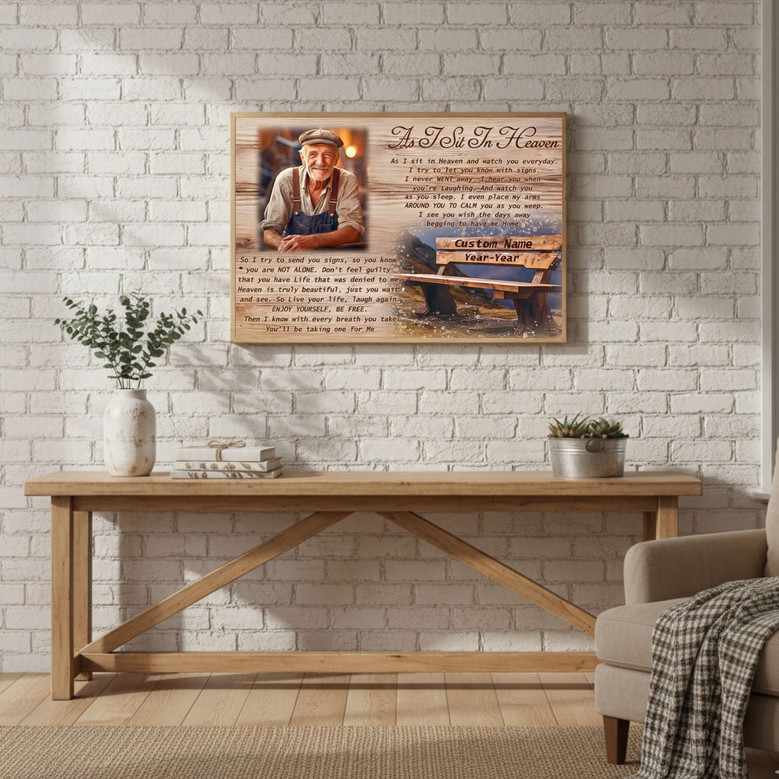 In Loving Memory Canvas - Personalized Dad Remembrance Gift