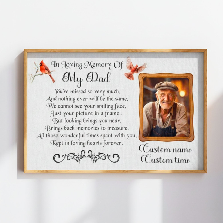 A Loving Tribute Canvas - Custom Sympathy Gift for Dad's Memory