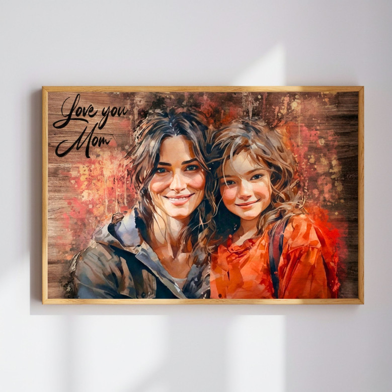 Personalized Family Art Canvas - Christmas Keepsake for Parents