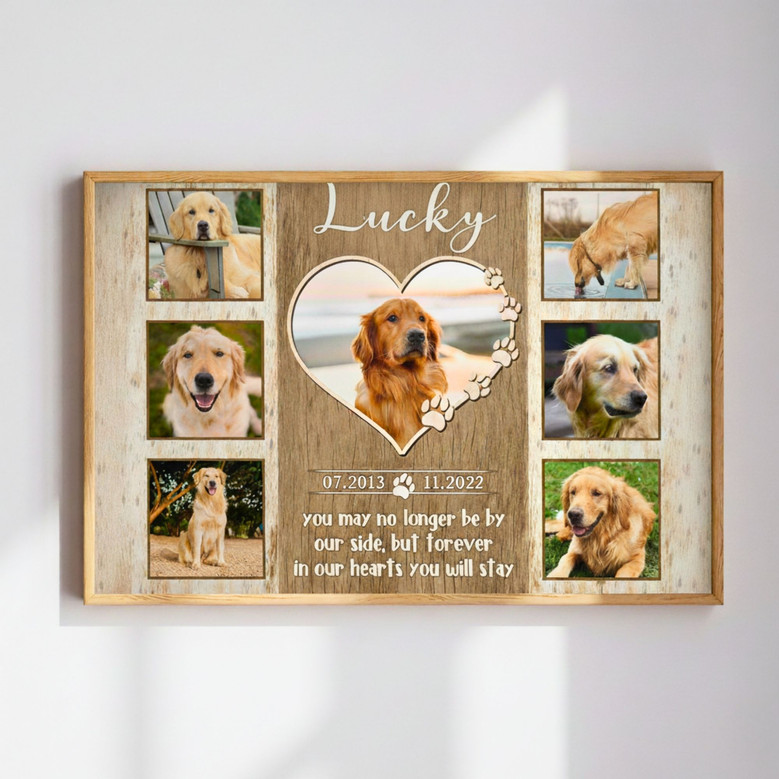 Personalized Pet Loss Tribute - Dog Photo Remembrance Canvas