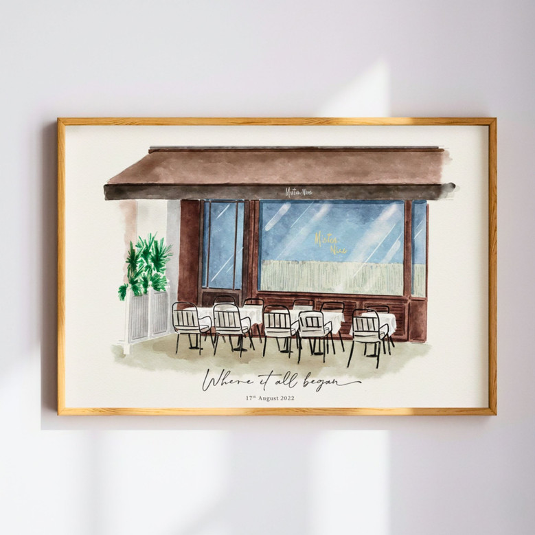 Our Story Begins Map Canvas - Personalized Anniversary Gift