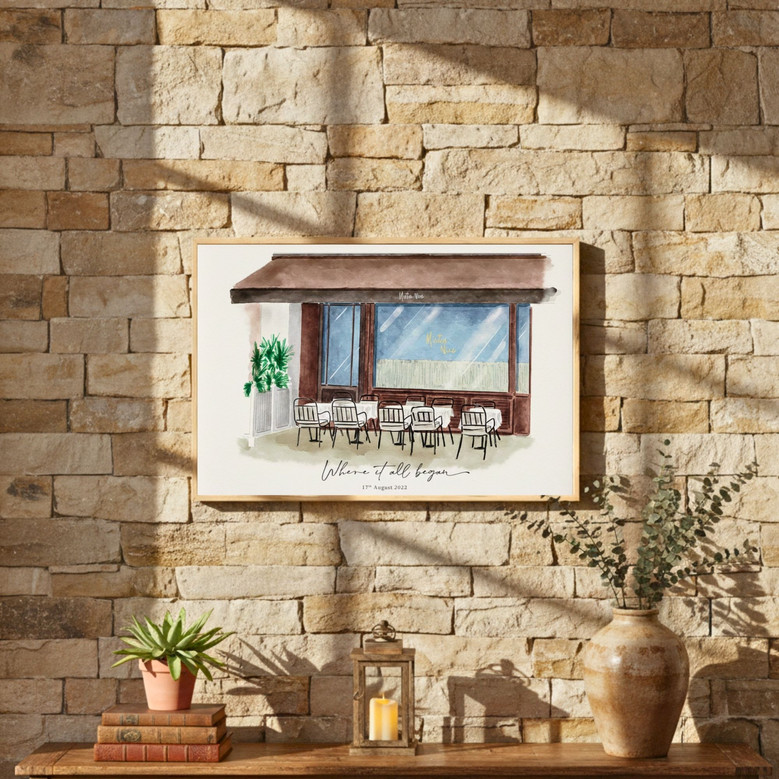 Our Story Begins Map Canvas - Personalized Anniversary Gift