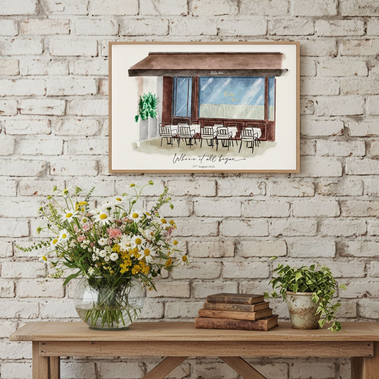 Our Story Begins Map Canvas - Personalized Anniversary Gift