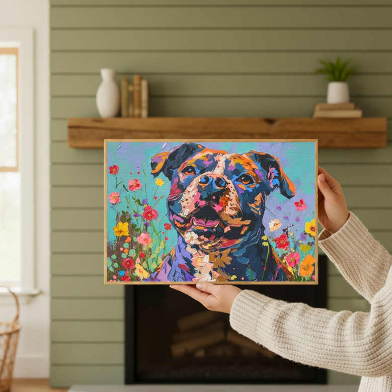 Custom Canvas Gift for Dog Lovers - Heartfelt Pet Wall Art Custom Canvas Gift for Dog Lovers - Heartfelt Pet Wall Art