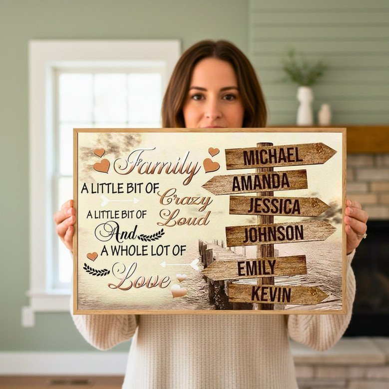 Custom Family Street Sign Canvas - A Vintage Tribute to Love Custom Family Street Sign Canvas - A Vintage Tribute to Love