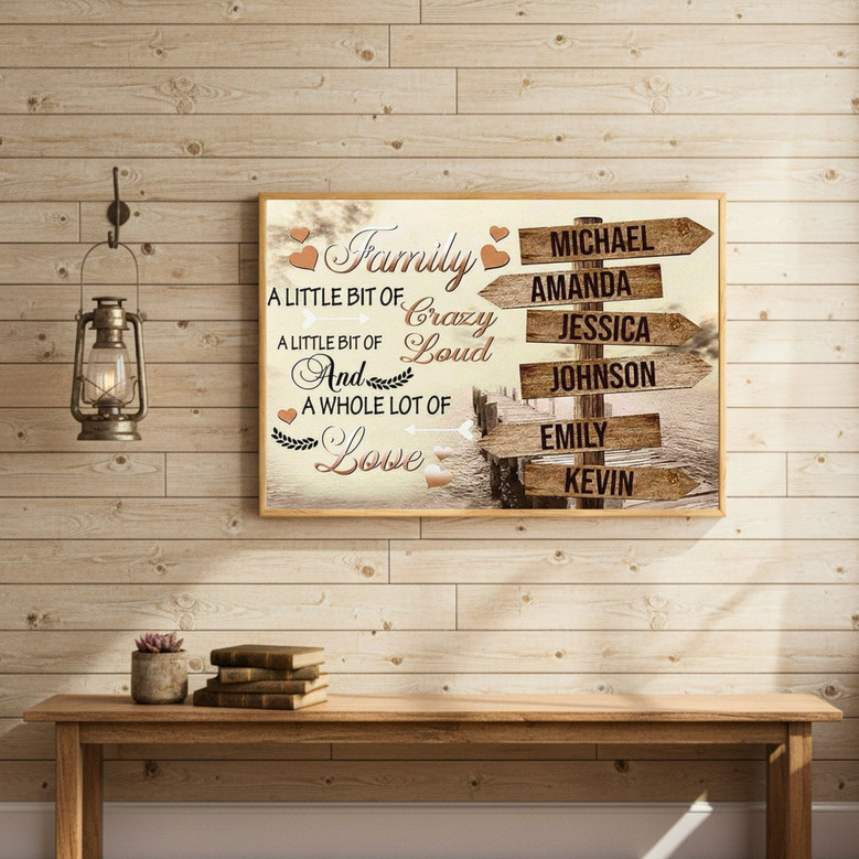 Custom Family Street Sign Canvas - A Vintage Tribute to Love Custom Family Street Sign Canvas - A Vintage Tribute to Love