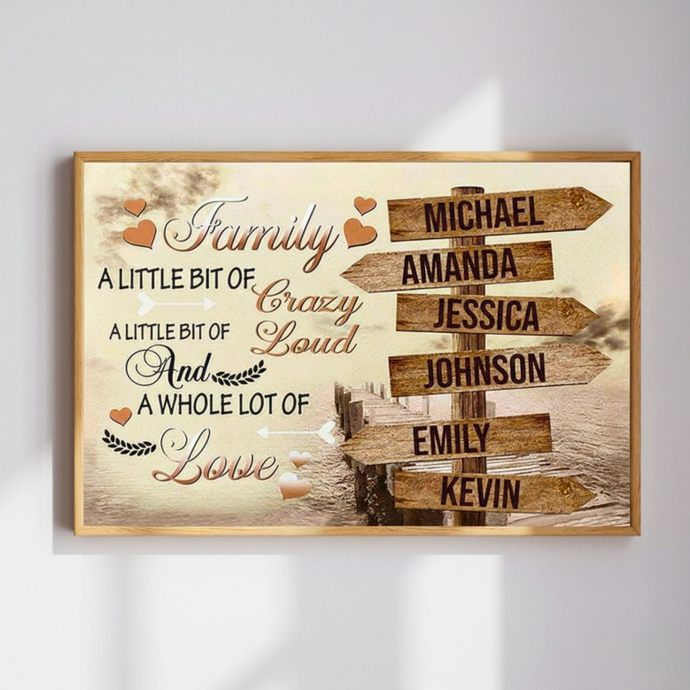 Custom Family Street Sign Canvas - A Vintage Tribute to Love Custom Family Street Sign Canvas - A Vintage Tribute to Love