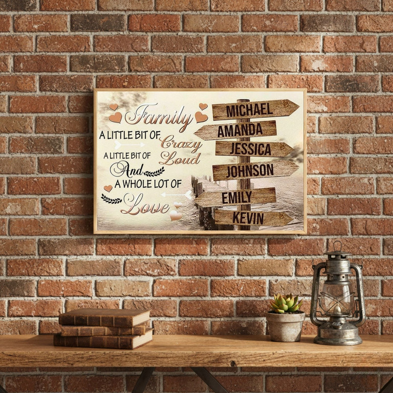 Custom Family Street Sign Canvas - A Vintage Tribute to Love Custom Family Street Sign Canvas - A Vintage Tribute to Love