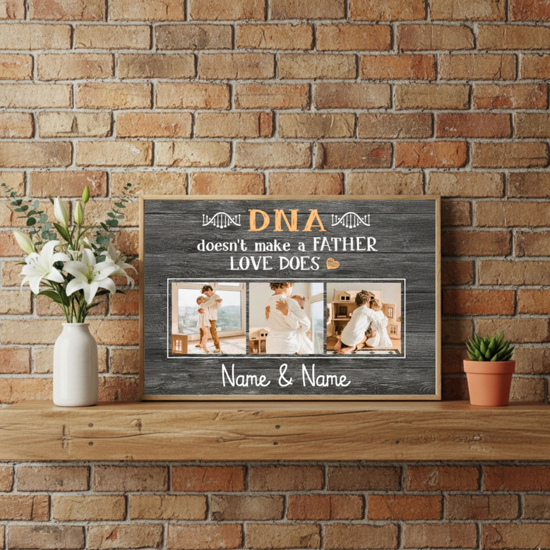 Custom Photo Canvas - Step Dad Father's Day Gift of Love