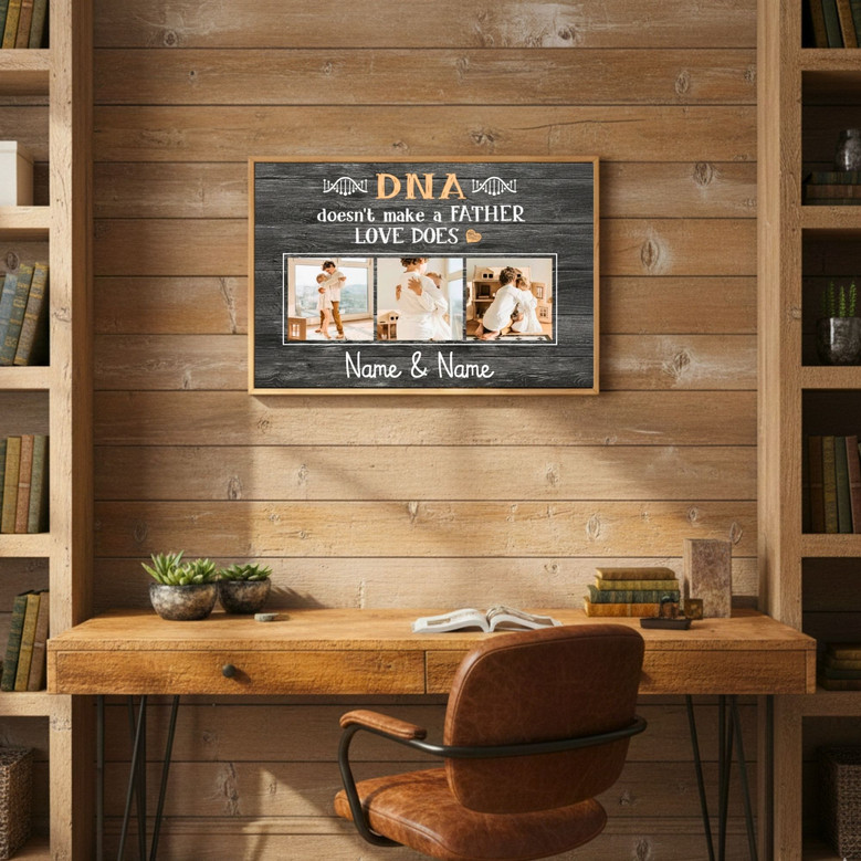 Custom Photo Canvas - Step Dad Father's Day Gift of Love