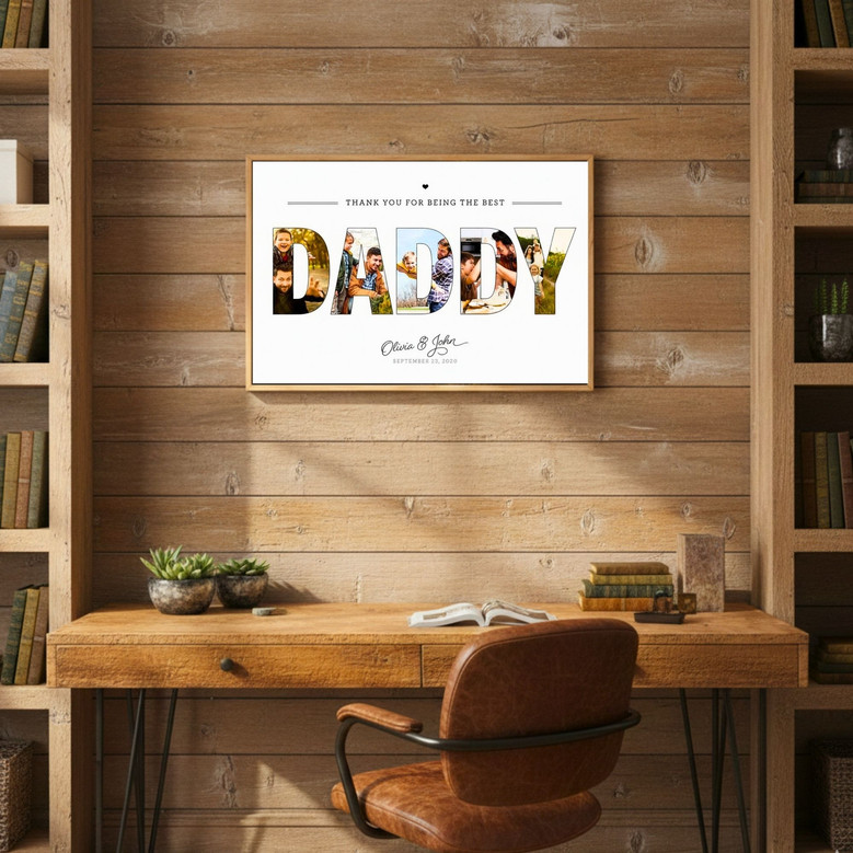 Custom Photo Collage Canvas - Dad's Special Birthday Keepsake