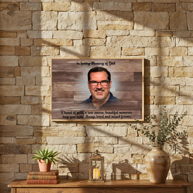 Memorial Canvas for Loss of Dad – Thoughtful Wall Art Tribute, In Loving Memory Décor Memorial Canvas for Loss of Dad – Thoughtful Wall Art Tribute, In Loving Memory Décor