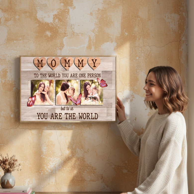 Custom Mother's Day Quote Canvas Portrait - Heartfelt Mom Wall Art Custom Mother's Day Quote Canvas Portrait - Heartfelt Mom Wall Art