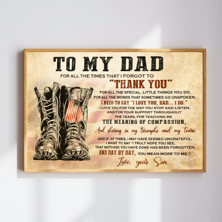 Hero Dad Canvas - Personalized Tribute for Veteran Police Father