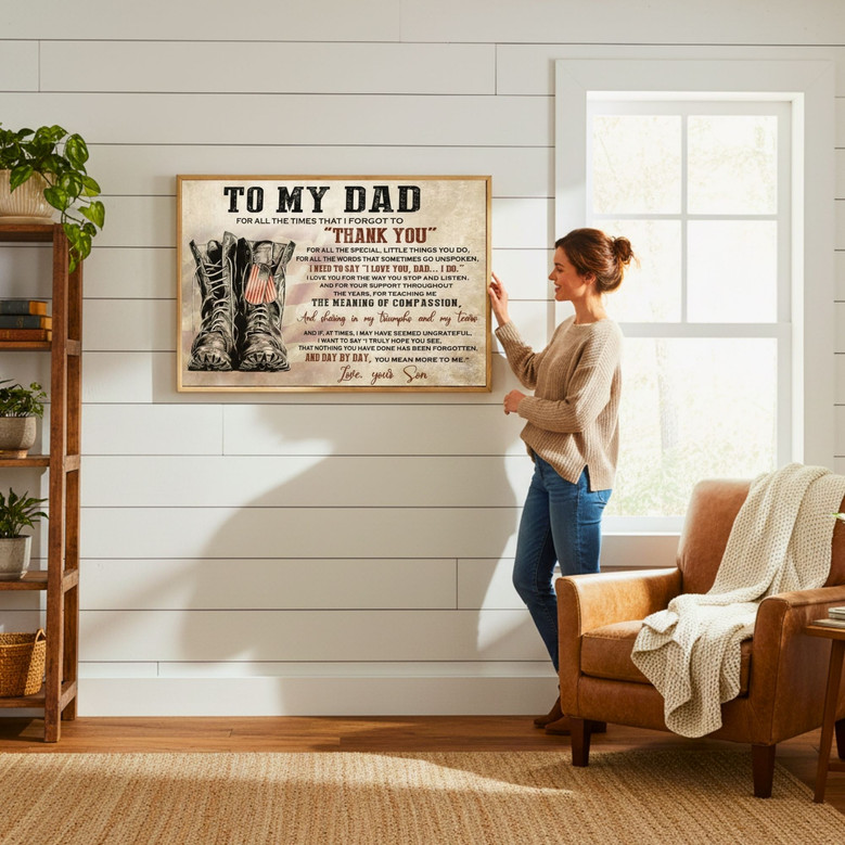 Hero Dad Canvas - Personalized Tribute for Veteran Police Father