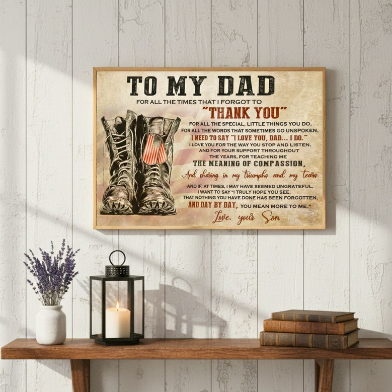Hero Dad Canvas - Personalized Tribute for Veteran Police Father