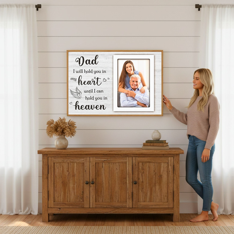 Thoughtful Memorial Canvas For Dad - In Memory Sympathy Gift For Bereavement