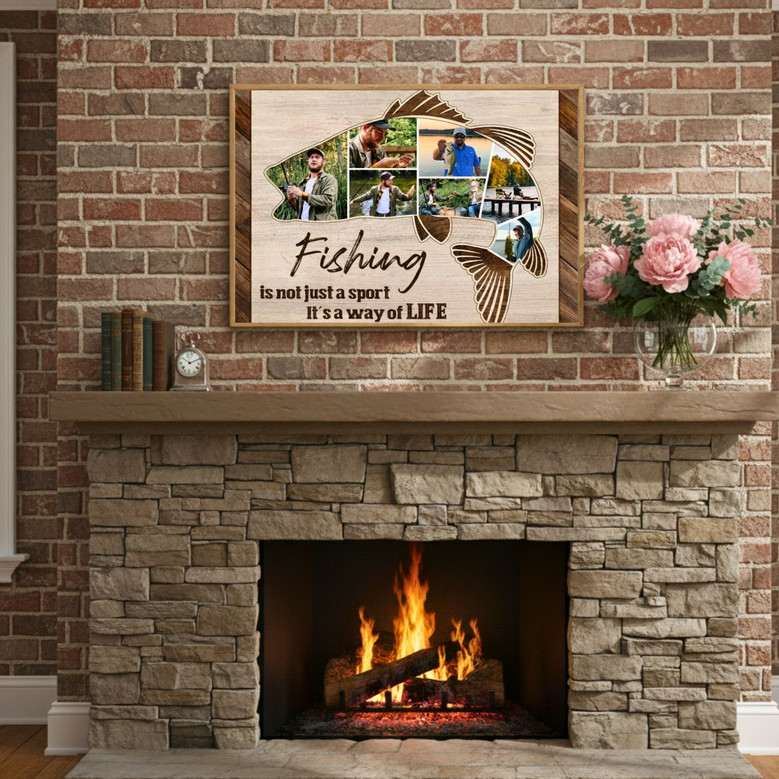 Personalized Fishing Photo Canvas - Heartfelt Dad & Husband Gift