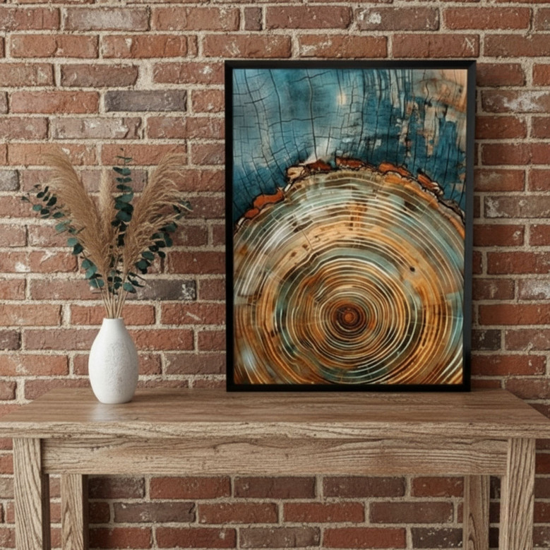 Modern Nordic Tree Ring Canvas - Neutral Abstract Wall Art For Living Room Modern Nordic Tree Ring Canvas - Neutral Abstract Wall Art For Living Room