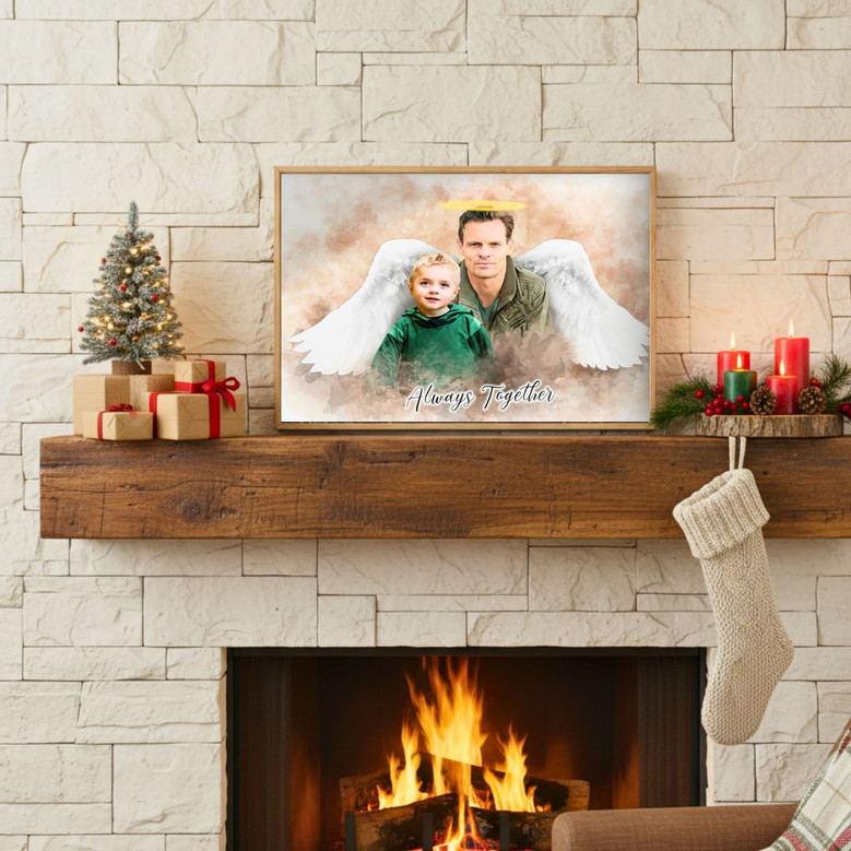 Photo Remembrance Canvas - Dad's Heartfelt Legacy Keepsake