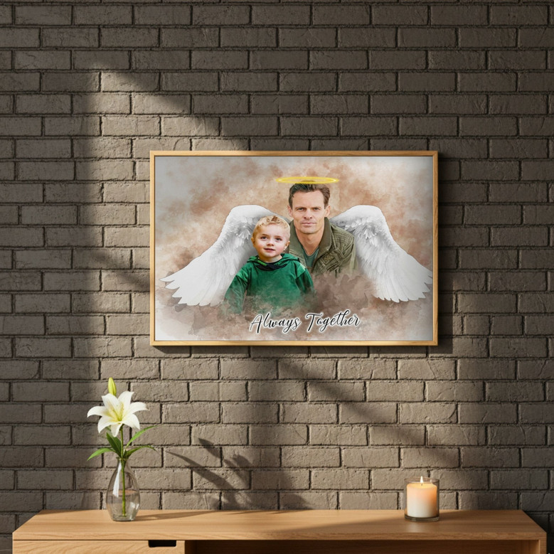 Photo Remembrance Canvas - Dad's Heartfelt Legacy Keepsake