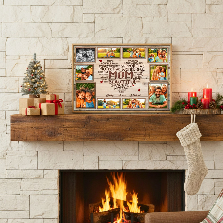 Custom Canvas Gift for Mom - Cherish Family Love & Defining Words