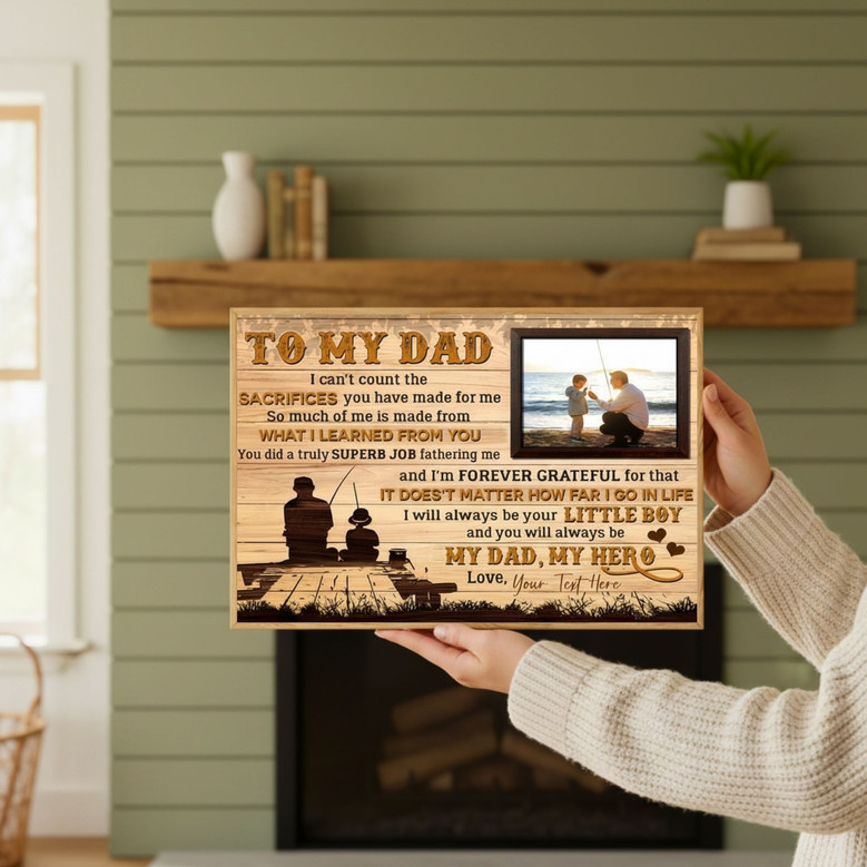 Dad's Legacy - Custom Fishing Canvas Gift from Son (Birthday)