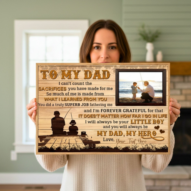 Dad's Legacy - Custom Fishing Canvas Gift from Son (Birthday)