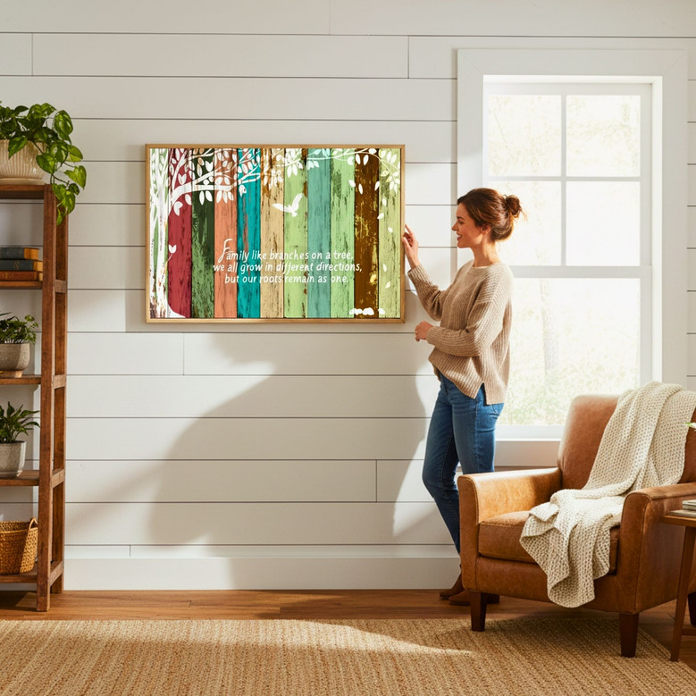 Family Like Branches on A Tree - Family Tree Rustic Wooden Background Texture Canvas Family Like Branches on A Tree - Family Tree Rustic Wooden Background Texture Canvas