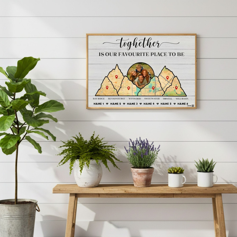 Our Favorite Place - Custom Family Address Map Canvas Art