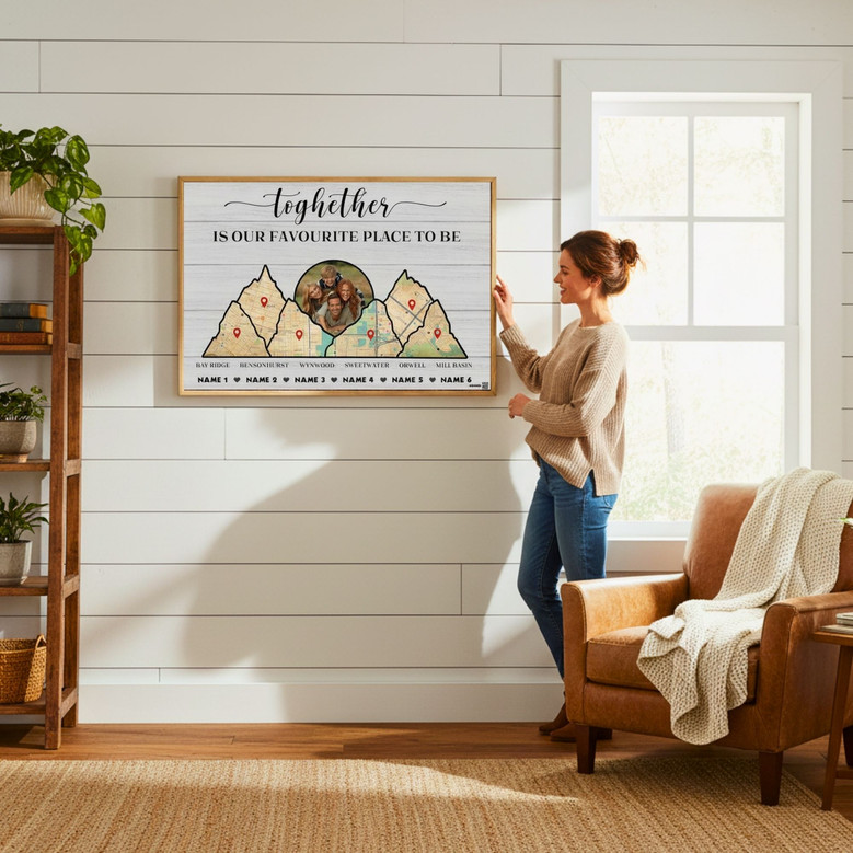 Our Favorite Place - Custom Family Address Map Canvas Art