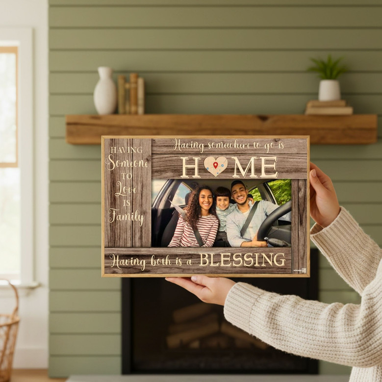 Heartfelt Map Canvas - Custom Home Location Keepsake Art Heartfelt Map Canvas - Custom Home Location Keepsake Art