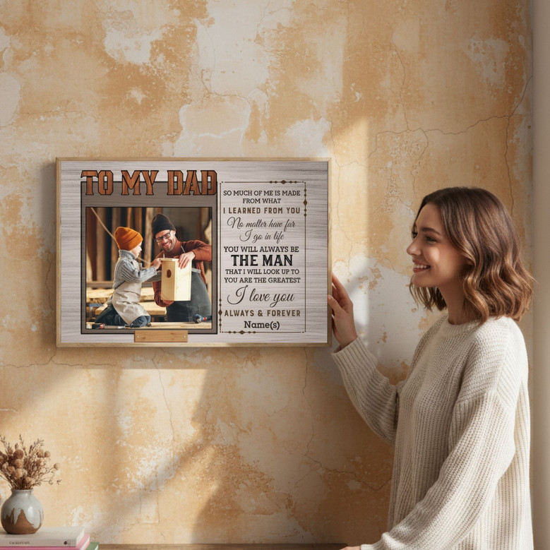 Mechanic Dad's Custom Canvas - Funny Photo Art for His Garage