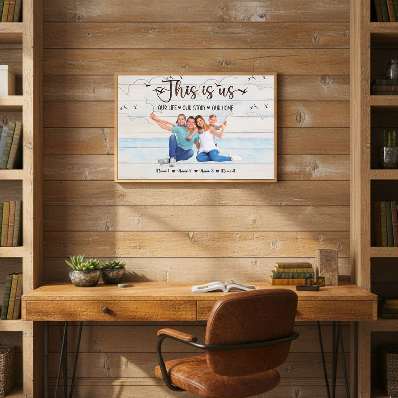 This Is Us Custom Photo Canvas Family on The Beach Background This Is Us Custom Photo Canvas Family on The Beach Background