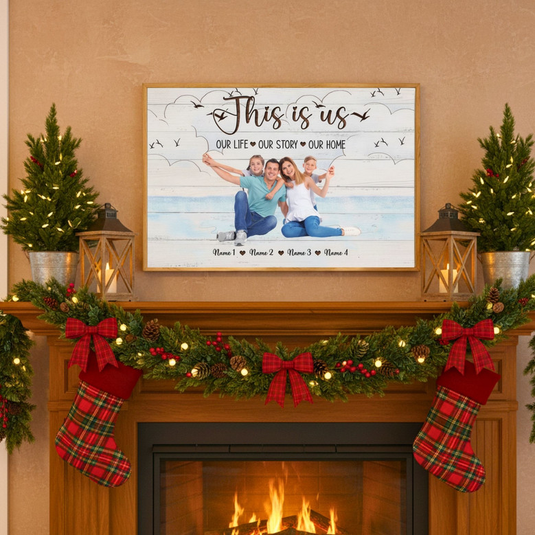 This Is Us Custom Photo Canvas Family on The Beach Background This Is Us Custom Photo Canvas Family on The Beach Background