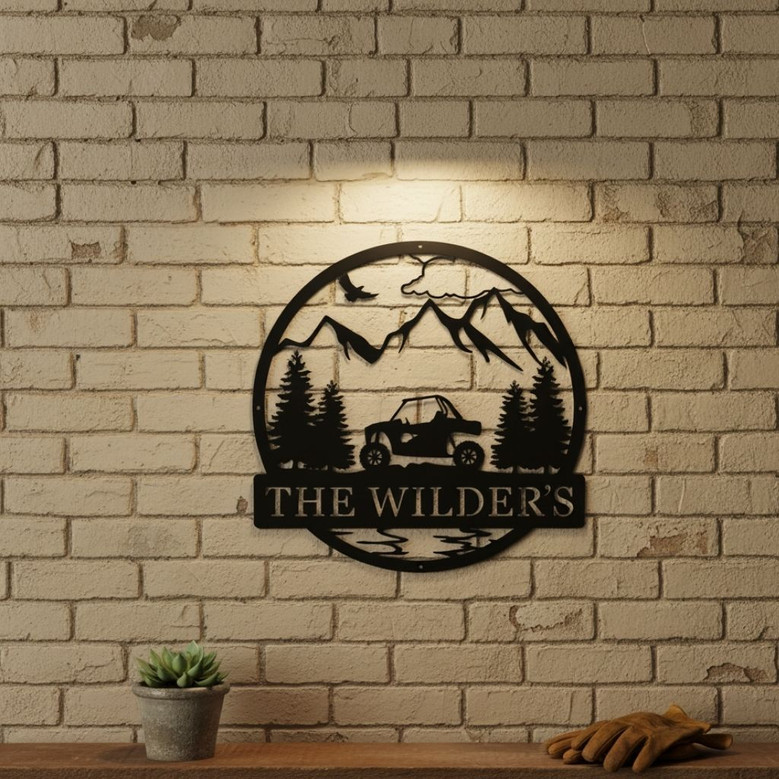 Custom ATV Metal Art For Dads - Personalized Name Sign For Father's Day Or Birthday Gift