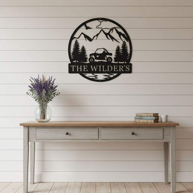 Custom ATV Metal Art For Dads - Personalized Name Sign For Father's Day Or Birthday Gift