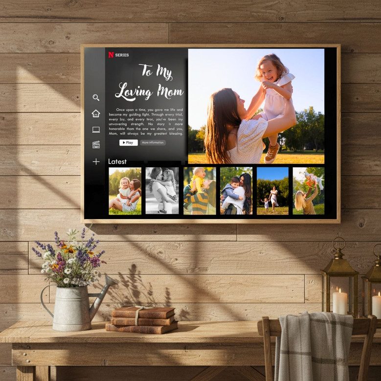 To My Loving Mom - Netflix-Themed Canvas Home Decor Gift To My Loving Mom - Netflix-Themed Canvas Home Decor Gift