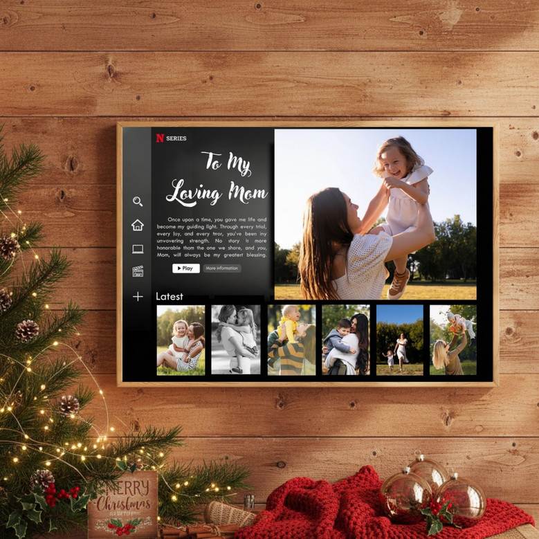 To My Loving Mom - Netflix-Themed Canvas Home Decor Gift To My Loving Mom - Netflix-Themed Canvas Home Decor Gift