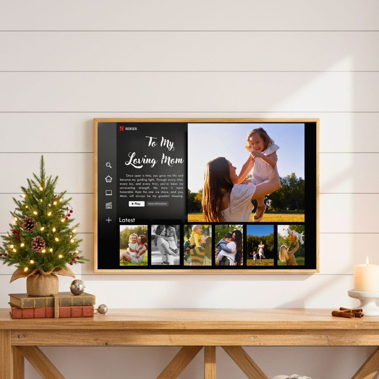 To My Loving Mom - Netflix-Themed Canvas Home Decor Gift To My Loving Mom - Netflix-Themed Canvas Home Decor Gift